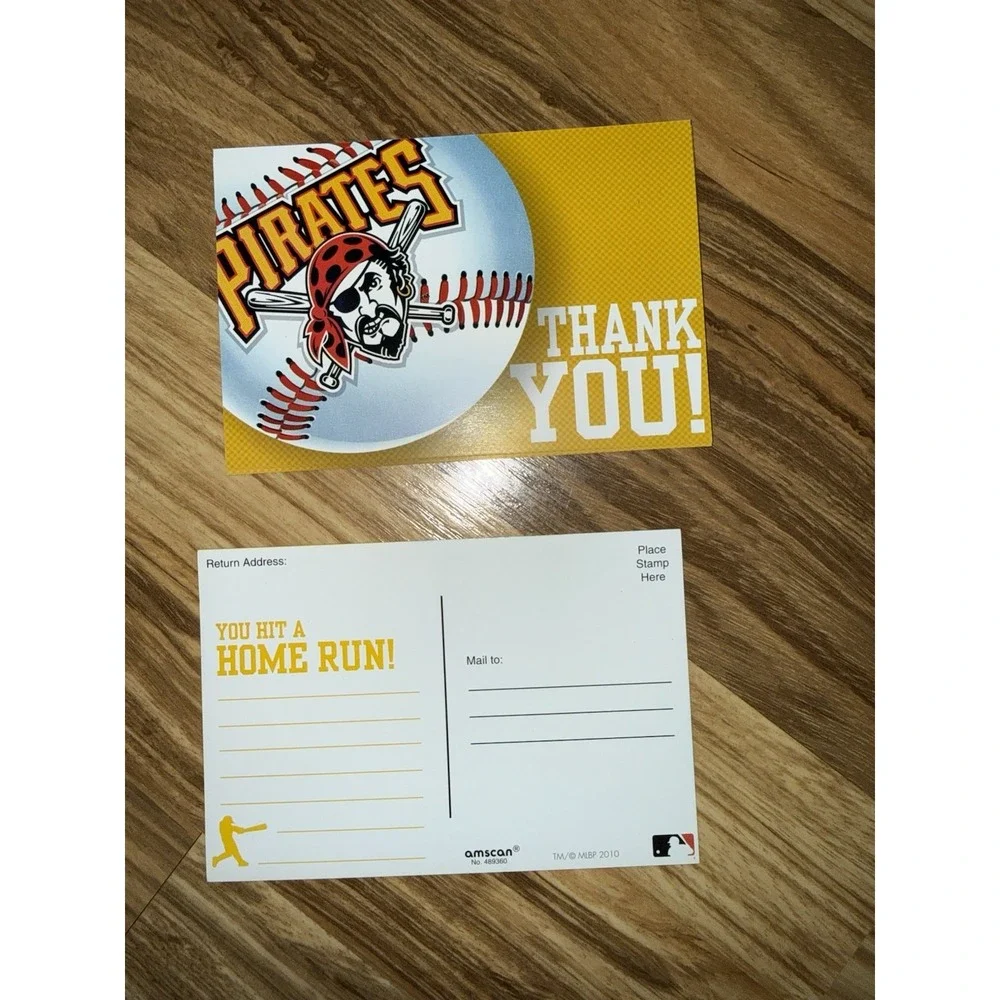 Pittsburgh‎ Pirates MLB Baseball Sports Party 17 Invitations 16 Thank You Notes